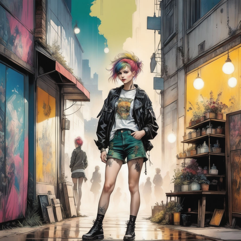 CyberPunk 2077 - Anime version Hefka - Illustrations ART street