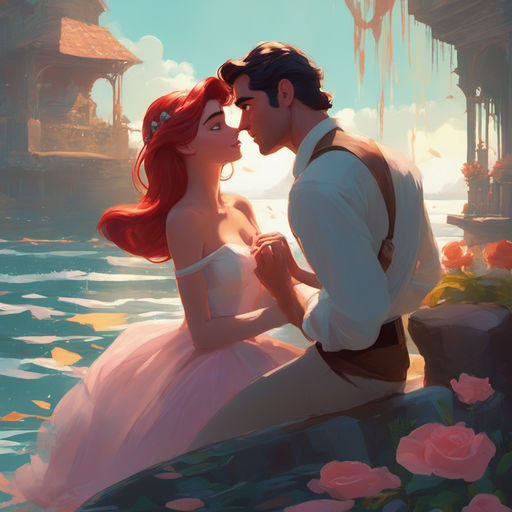 ariel and eric fan art