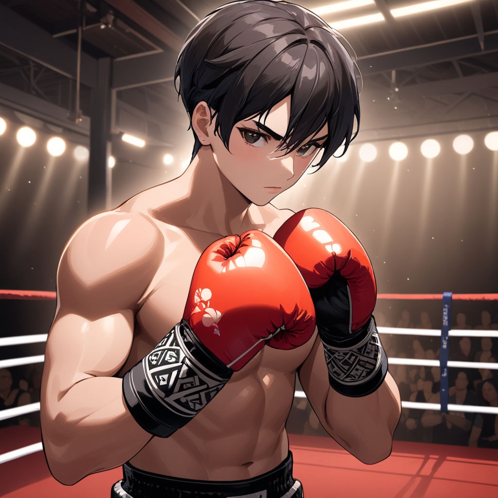 AI GENERATED - Anime Girl Sticker - The Boxer 24525722 PNG