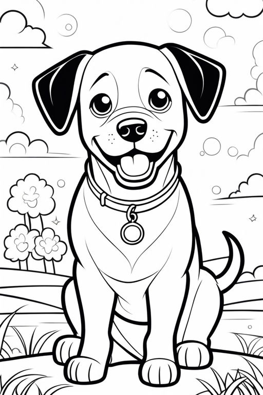 Dog Sketchbook for Kids ages 4-8 Blank Paper for Drawing.