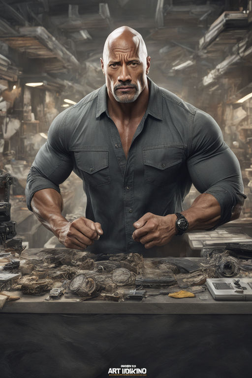 ArtStation - Dwayne Johnson (young rock)