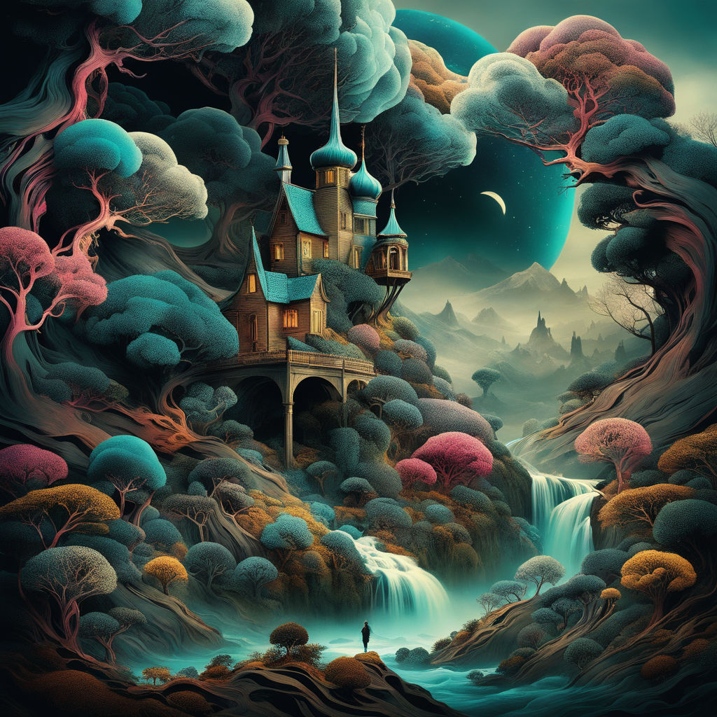 Surreal whimsical fantasy landscape - Playground