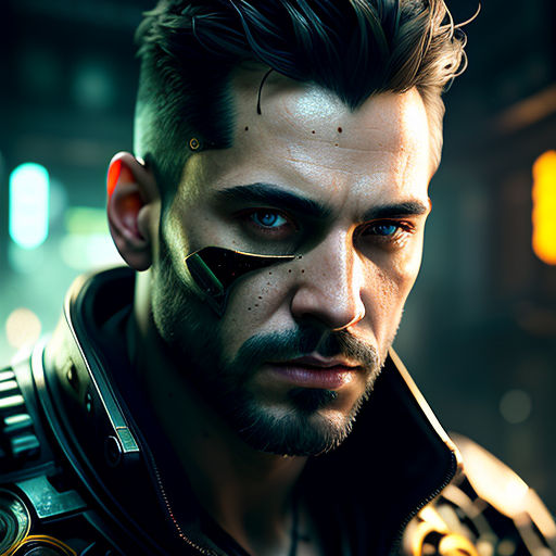 cyberpunk male portrait