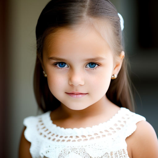 little girl with green eyes