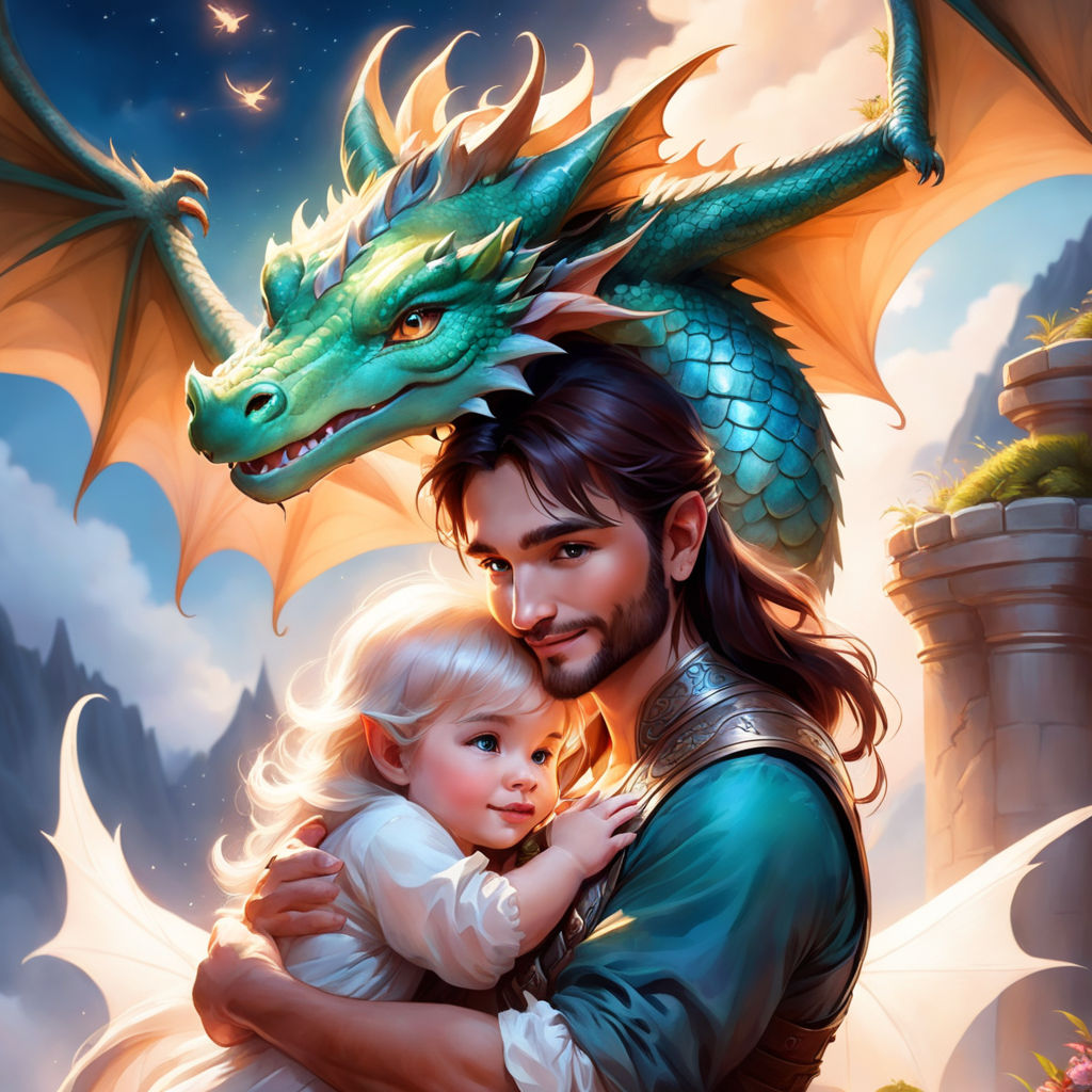 anime girl with baby dragon