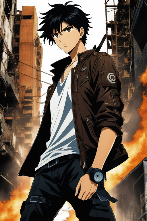 Shinya Kougami, cg, guy, cigarette, close up, spiky hair, anime