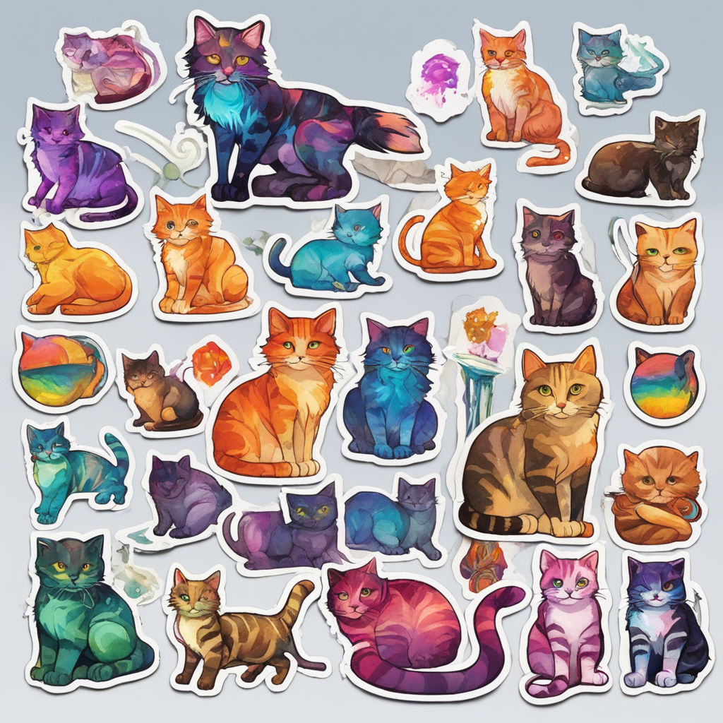 Cat Head Planner Sticker Sheet - Warrior Cats