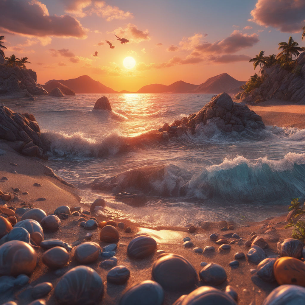 4K Desktop Wallpaper - stunning beach sunset scene