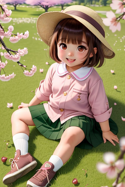 Anime little girl brown hair [Render] by Poulpy-Moyashi on DeviantArt