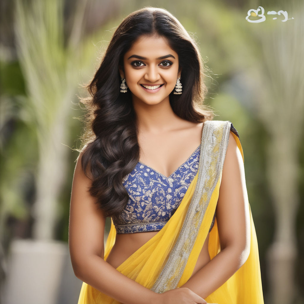 keerthy Suresh showing the number 5 in right hand - Playground