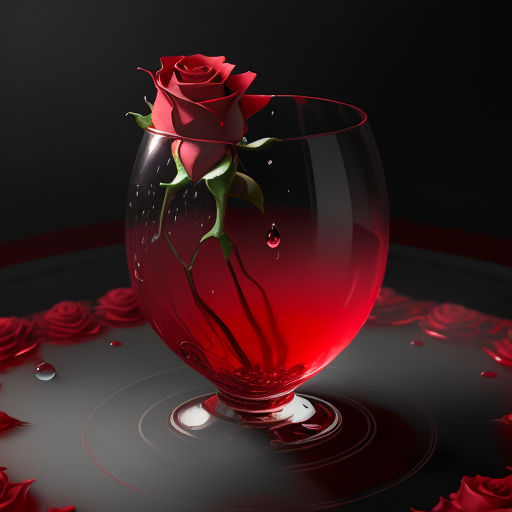 Glasses with clear water and red roses stand on a pink background, top view.  Beautiful creative still life is flooded with light with hard shadows and  Stock Photo - Alamy