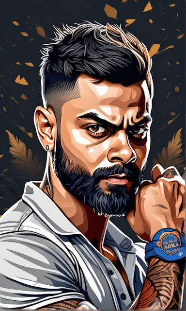 Virat Kohli Illustration by Uddeshya Bhatia on Dribbble