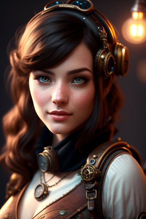 steampunk female robot