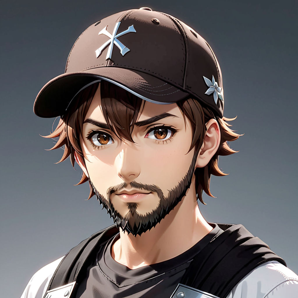 beautiful anime of bold head with stubble!!! beard and | Stable Diffusion