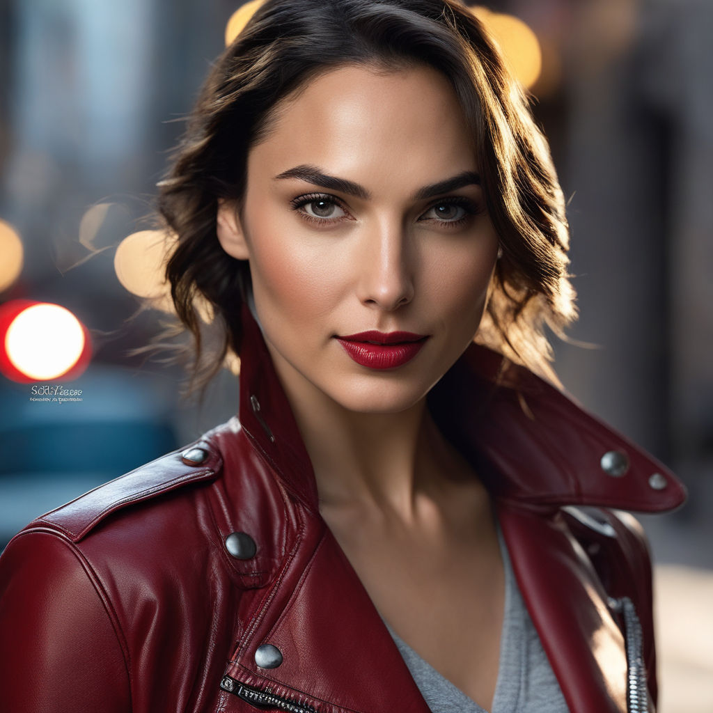 Prompt: photorealistic, best quality, hyper detailed, Beautiful 25-year-old woman, Gal Gadot, in a red leather jacket, gorgeous, clean face, elegant, sharp focus, photo by greg rutkowski, soft day light, vibrant colors, (masterpiece), ((streets)), (detailed face)+, eye iris, Miki Asai Macro photography, close-up, hyper detailed, trending on artstation, sharp focus, studio photo, intricate details, highly detailed, by greg rutkowski, Miki Asai Macro photography, close-up, hyper detailed, trending on artstation, sharp focus, studio photo, intricate details, highly detailed, by greg rutkowski, cinematic, 4k, epic Steven Spielberg movie still, sharp focus, emitting diodes, smoke, artillery, sparks, racks, system unit, motherboard, by pascal blanche rutkowski repin artstation hyperrealism painting concept art of detailed character design matte painting, 4 k resolution blade runner