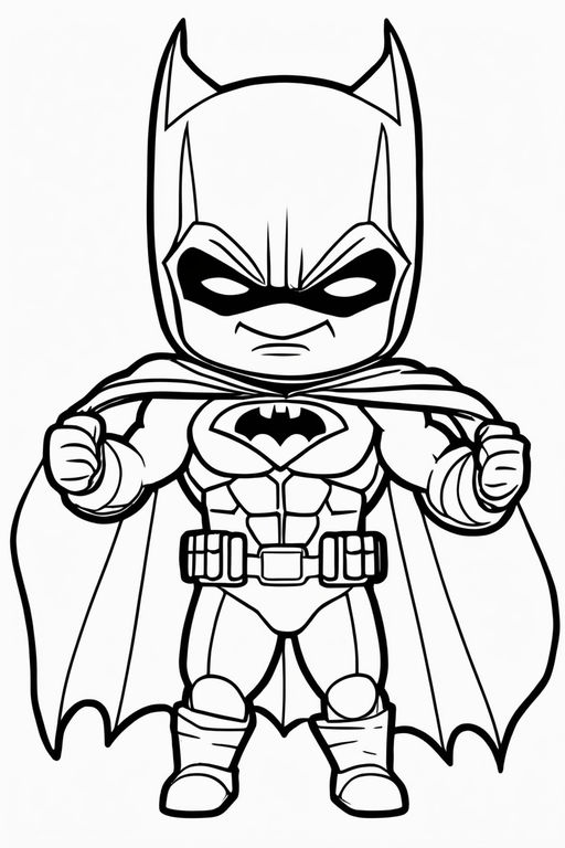 chibi batman coloring pages