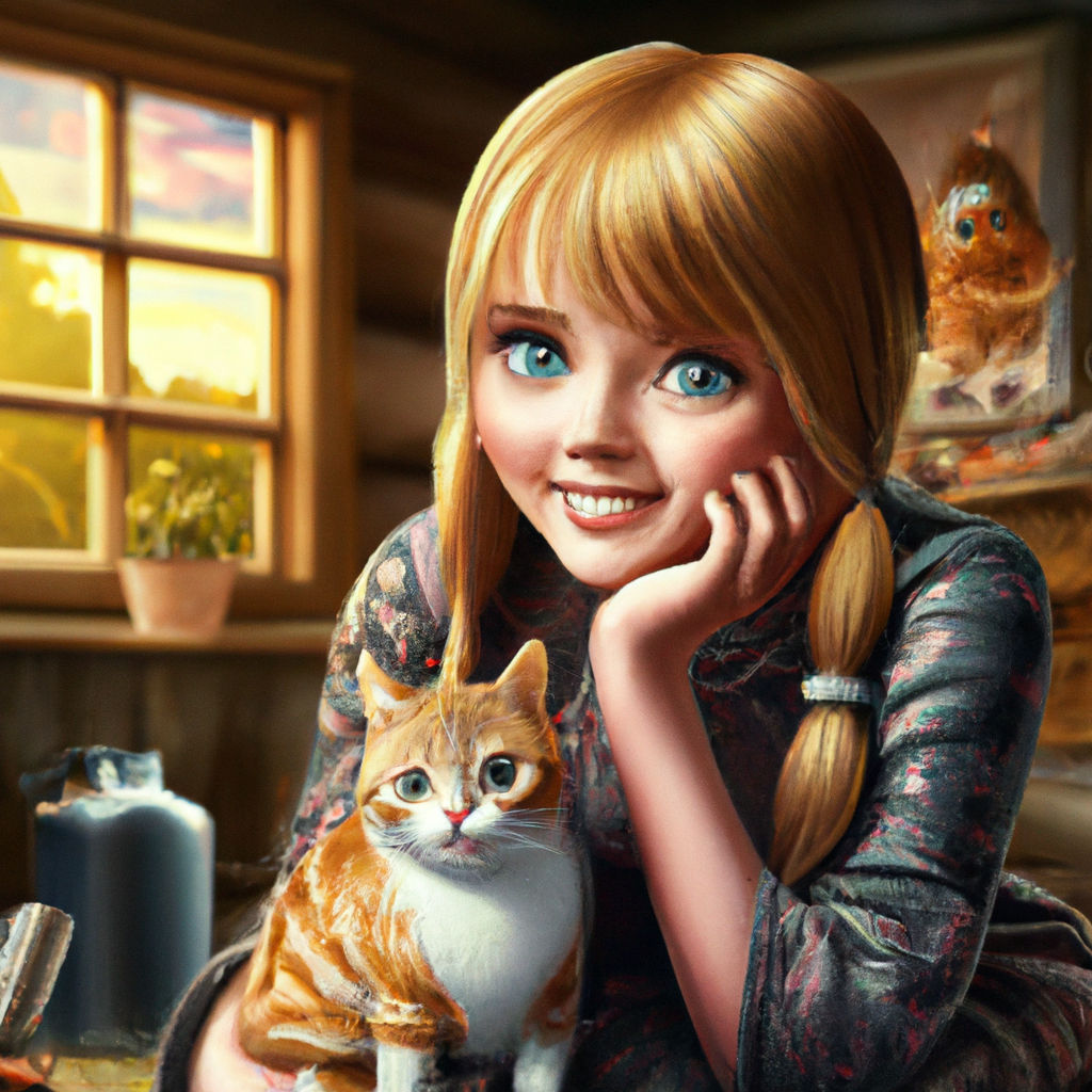 Cute Cat Braid Anime Hair Blonde