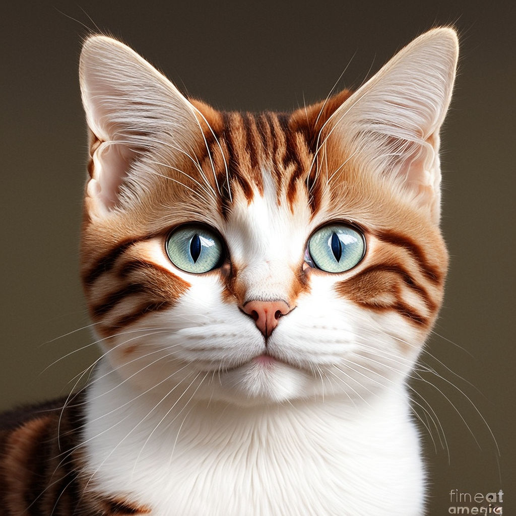 brown and white dappled cat