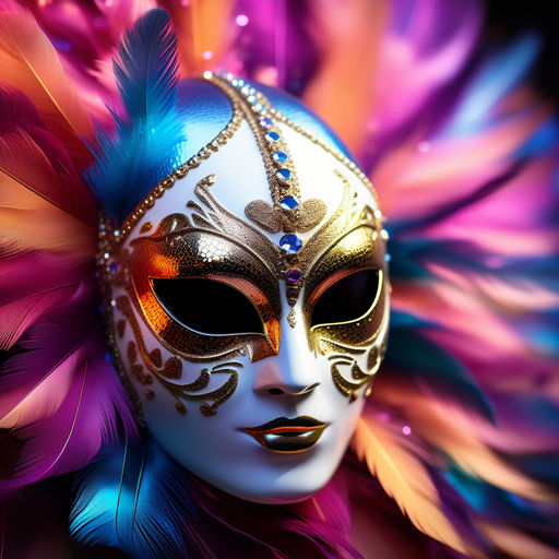 Venetian Masquerade Mask and Tiara Image Prompt - Midjourney Creation –  Socialdraft