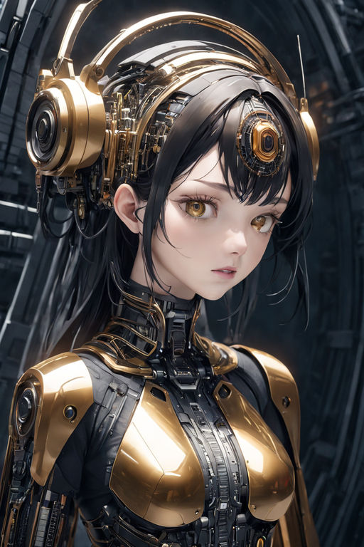 anime cyborg face