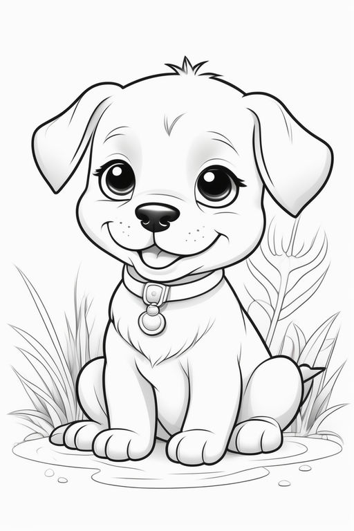 Cute Puppy (Dog) Digital Art Drawing - Drawing Skill