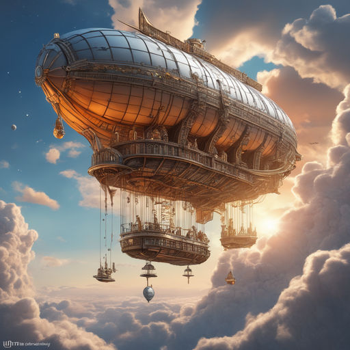 steampunk airship sketch