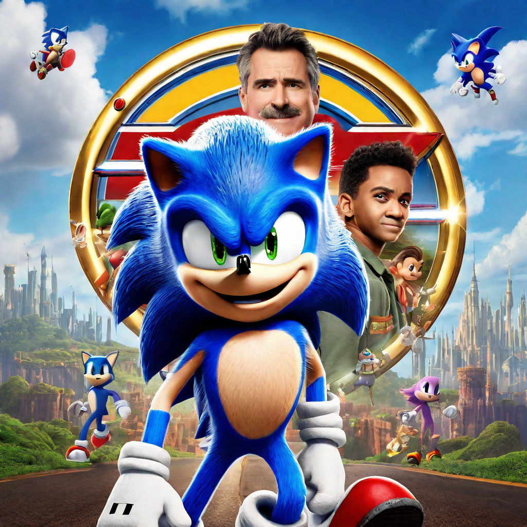 Sonic.exe in a pixar-style animated movie