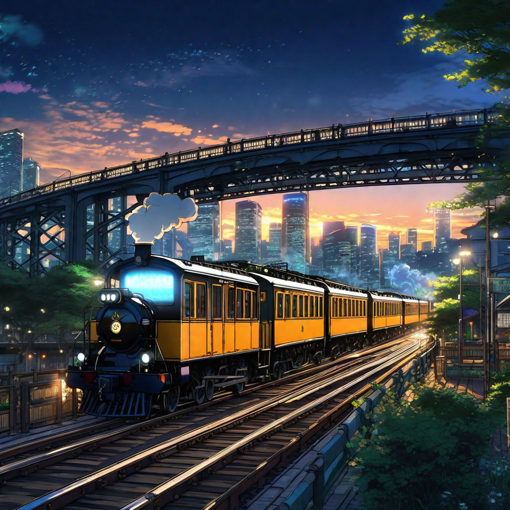 anime scenery of a train traveling through a rural countryside, beautiful  anime scenes, Anime Sky, Anime background art, beautiful anime scenery -  SeaArt AI