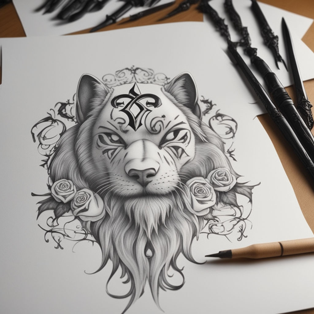 lion drawing tattoo  Clip Art Library