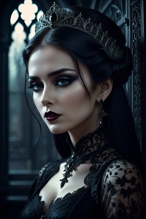 Beautiful young gothic woman - Playground
