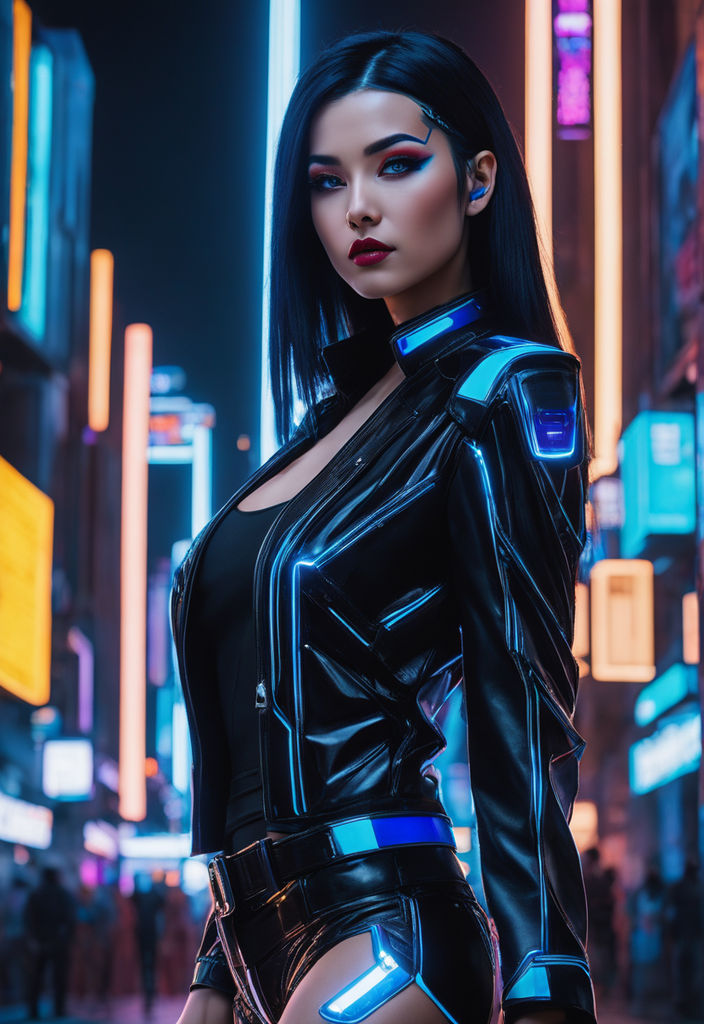 3d Render Of A Futuristic Street With A Cyberpunk Character Background,  Cyber City, Cyberpunk City, Futuristic City Background Image And Wallpaper  for Free Download