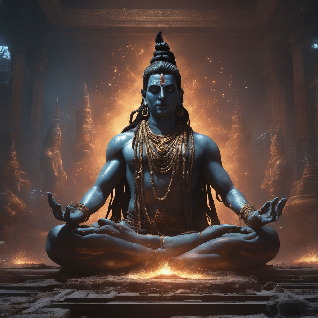 Lord Shiva Wallpaper 4K, AMOLED, Black background