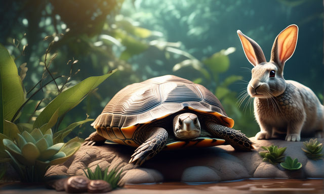 Rabbit And Turtle Stock Illustration - Download Image Now - Rabbit -  Animal, Turtle, Running - iStock