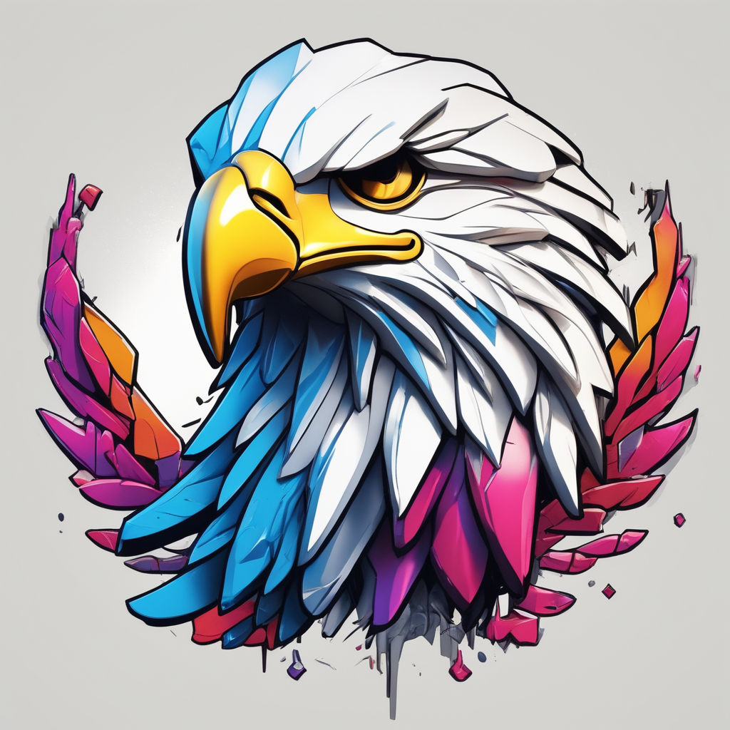 Grafica per viso e corpo con bandiera americana Mystical Eagle · Creative  Fabrica