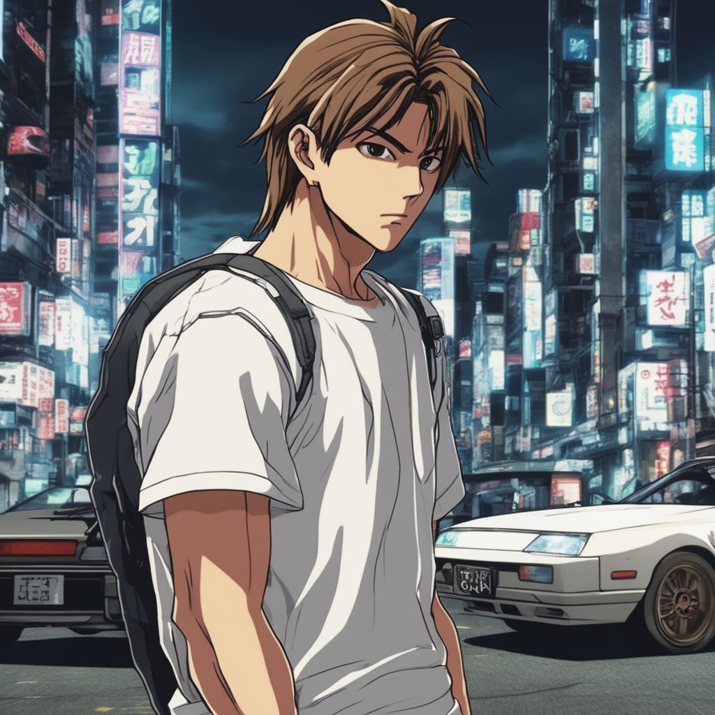 Initial D Takumi Stares Manga Anime | Art Print