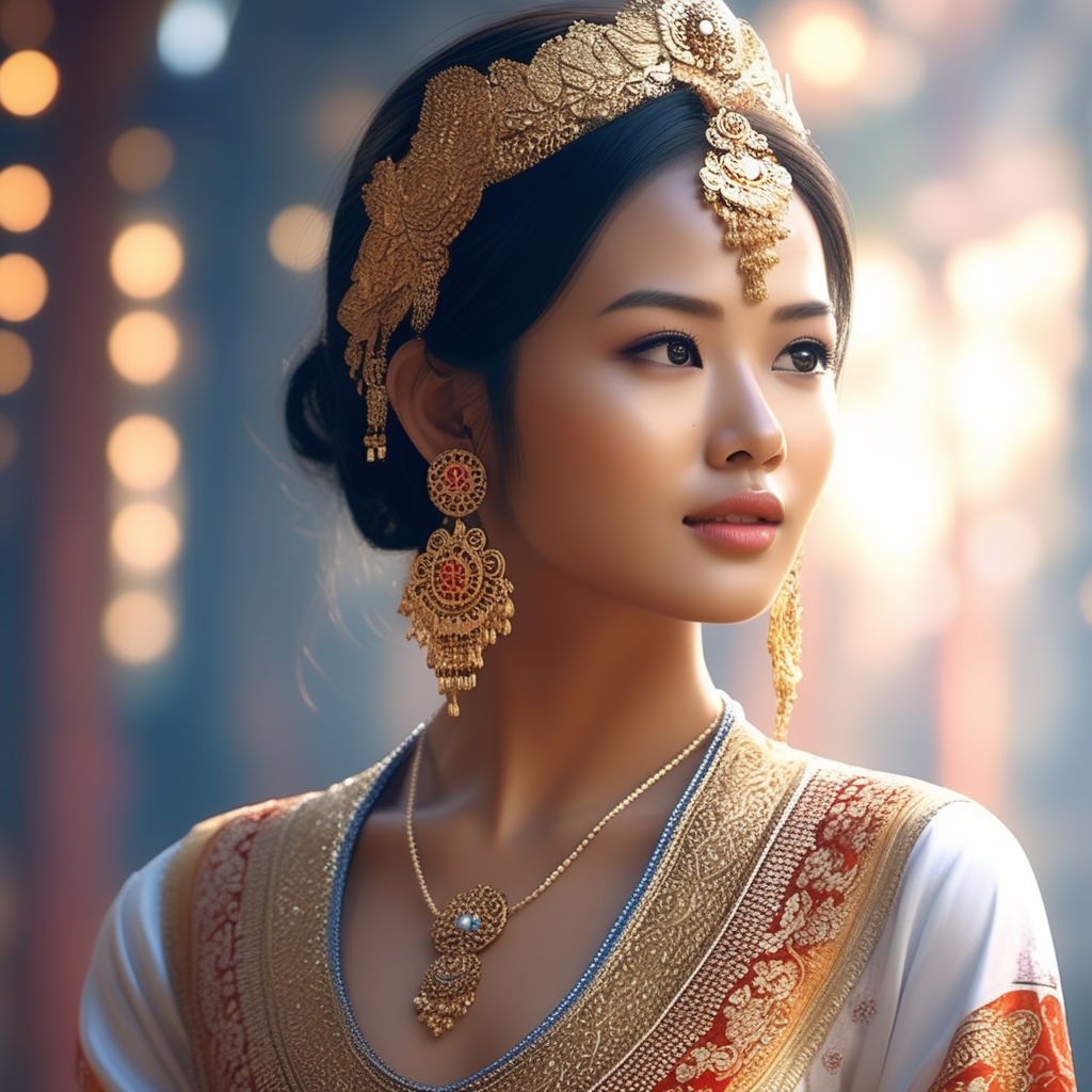 Intricately Rendered Chinese Princess · Creative Fabrica