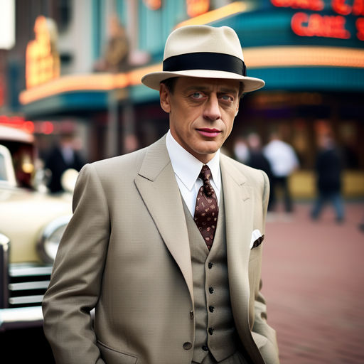 Steve Buscemi in a checkered suit