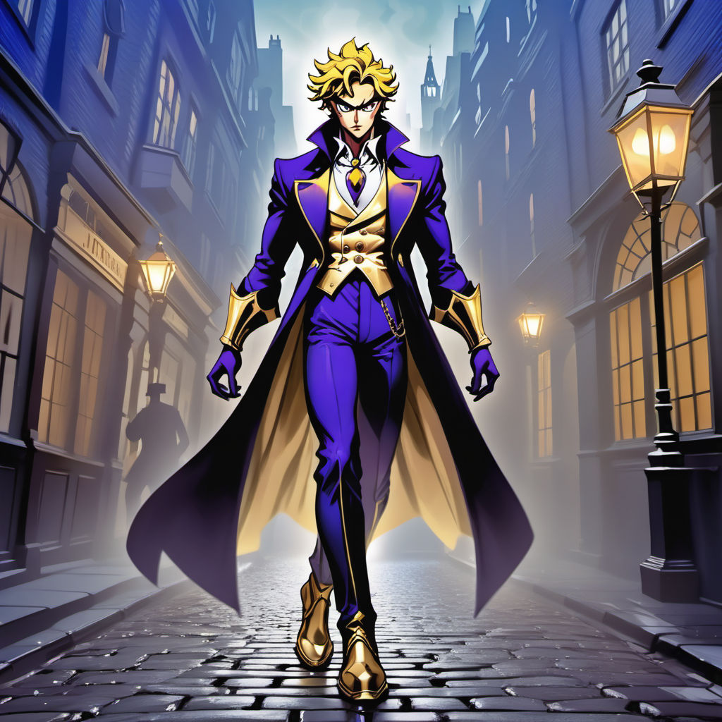 Download Josuke Higashikata striking a pose in his iconic outfit - JoJo's  Bizarre Adventure Wallpaper