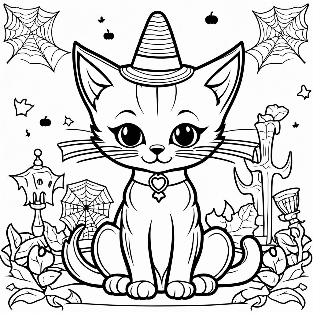 outline art for adults coloring book cute halloween coloring pages