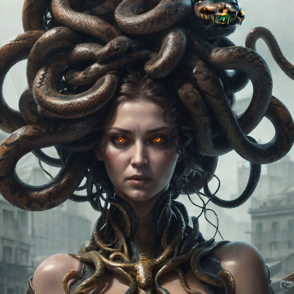 Medusa with snake hair - Playground