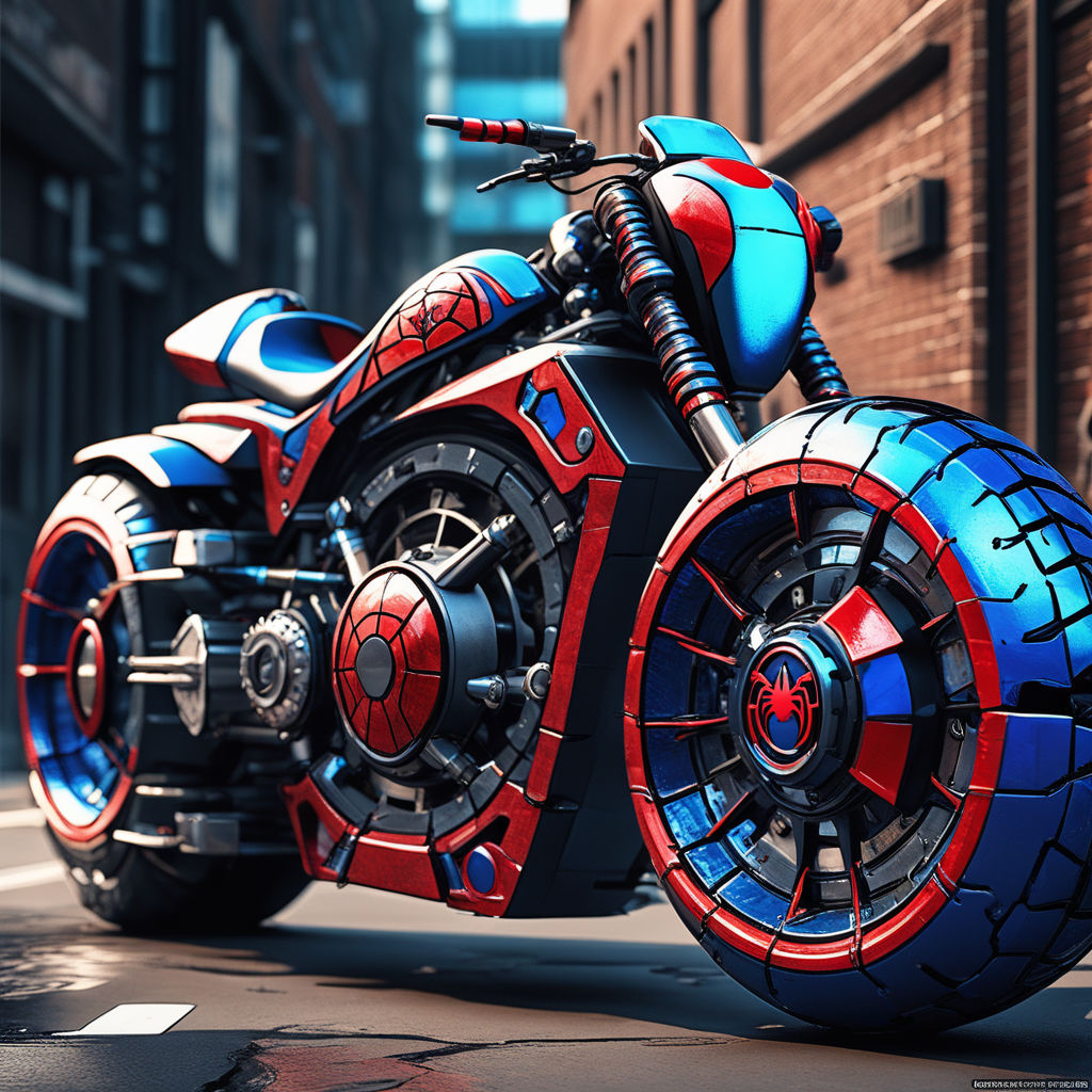 100x100 cm art deco styled motorcycle - Playground