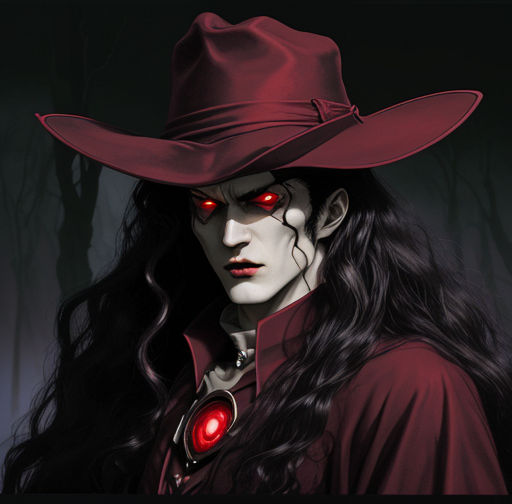 Vampire hunter D, faint, face, soft, smiles, hat, HD wallpaper