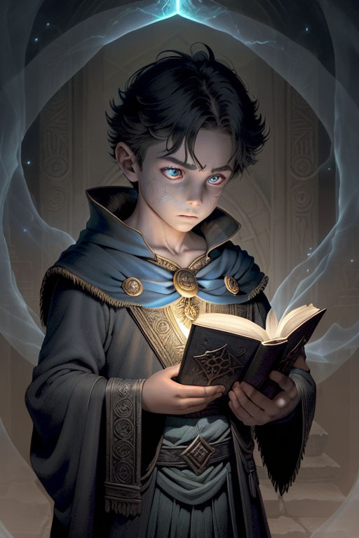 fantasy young wizard art