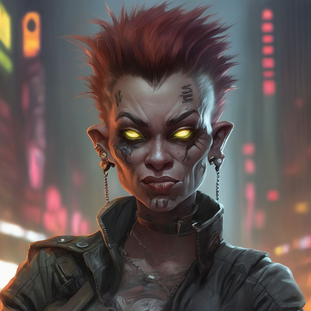 shadowrun; male; elf; punk ganger, mohawk  Shadowrun, Cyberpunk rpg, Sci  fi character art