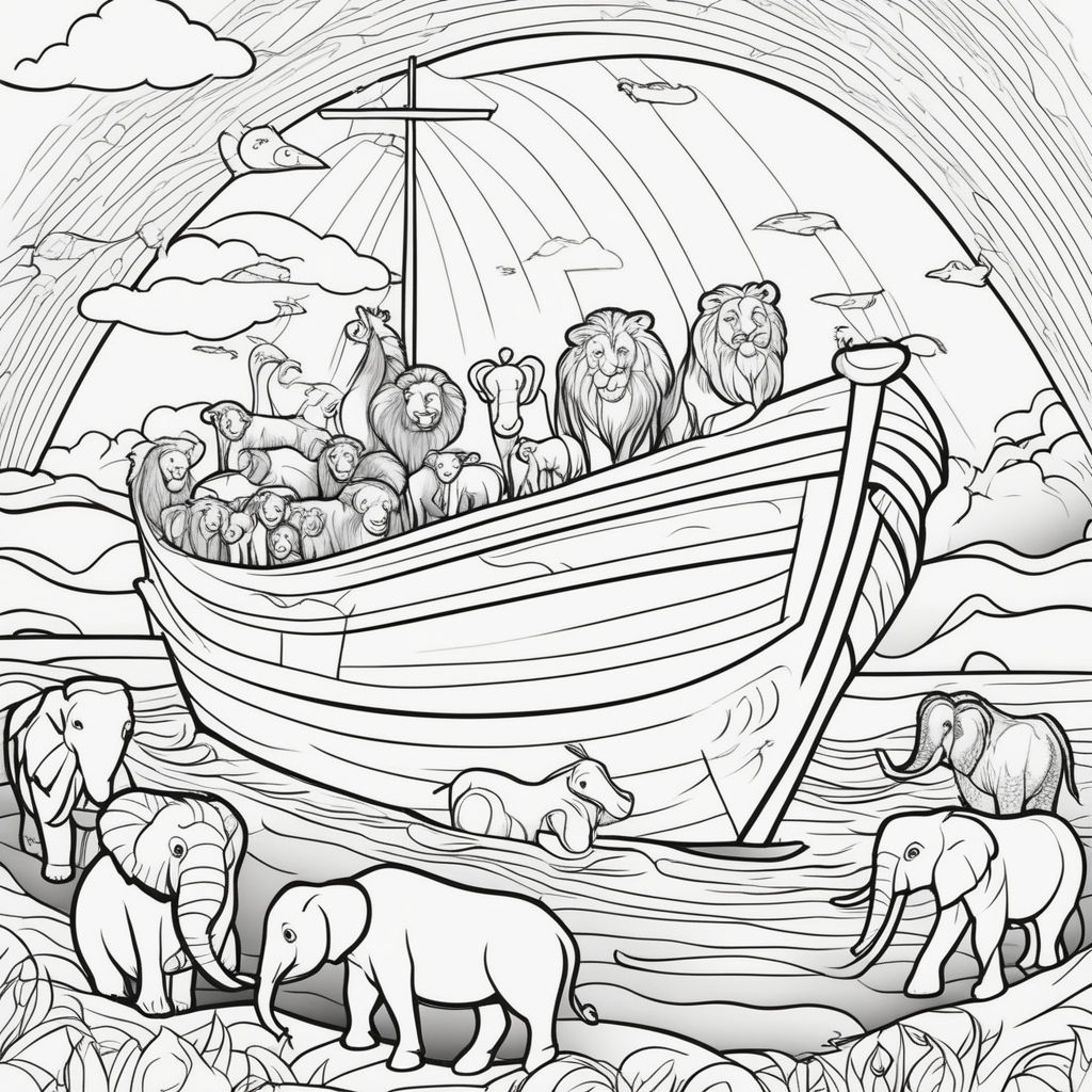 Noah's Ark, Noah's Ark Drawing, ark, sticker, fictional Character png |  PNGEgg