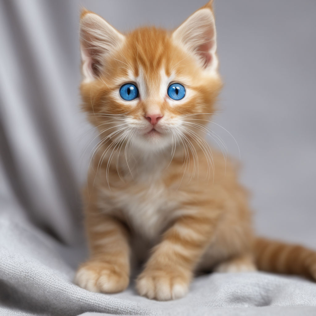 cute kitten with big eyes