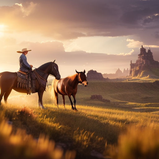 Cowboy Wallpaper 4K, Horses, Silhouette, Dawn, Sunset