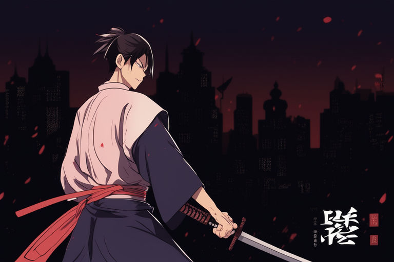 angry, face, Samurai Champloo, anime, sunset, Mugen (Samurai Champloo), red  background, anime boys, sword, weapon, Sun