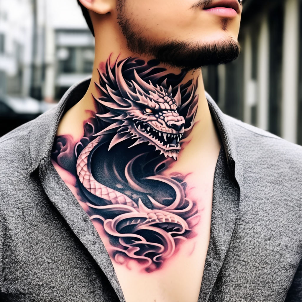 Japanese Dragon Thigh Tattoo - Temu