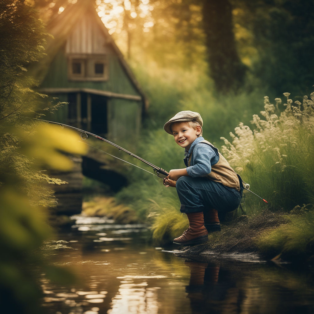 children fishing - Playground